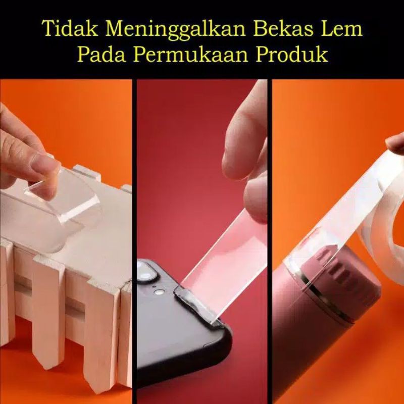 Medan Termurah best seller Perekat ajaib Double Tape 2mm 1 meter