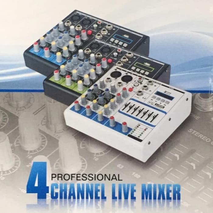 mixer audio 4 channel mini roxtone v4 amplifier mixer digital