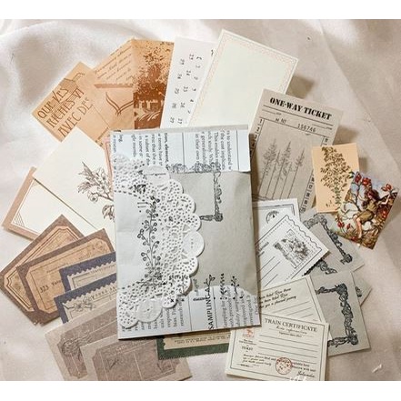 Vintage Aesthetic Journal Kit - Dekorasi Vintage Bujo Ver_05 (30pcs)