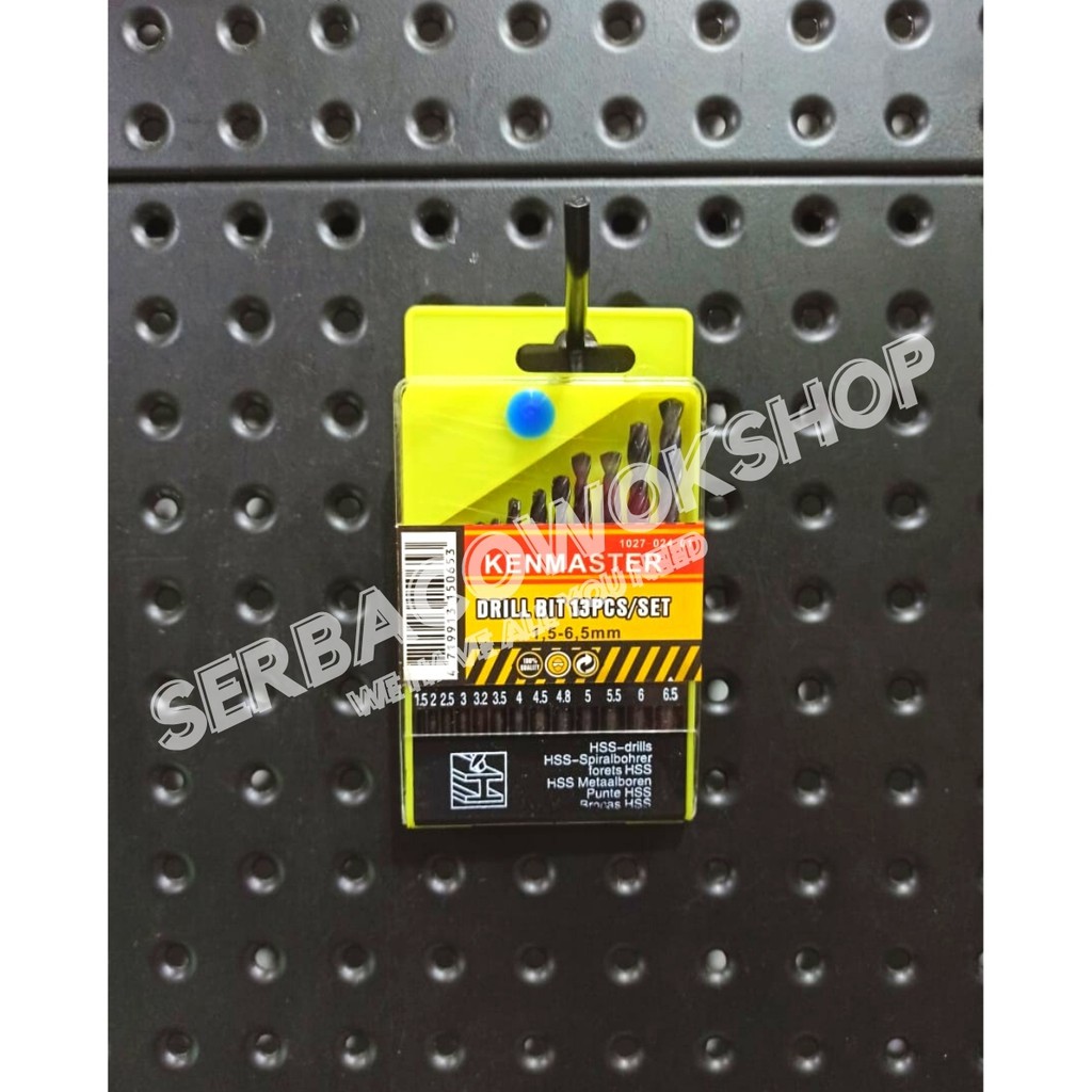 Kenmaster Mata bor Set Besi 13 Pcs Original Drill Bit Set Termurah Berkualitas