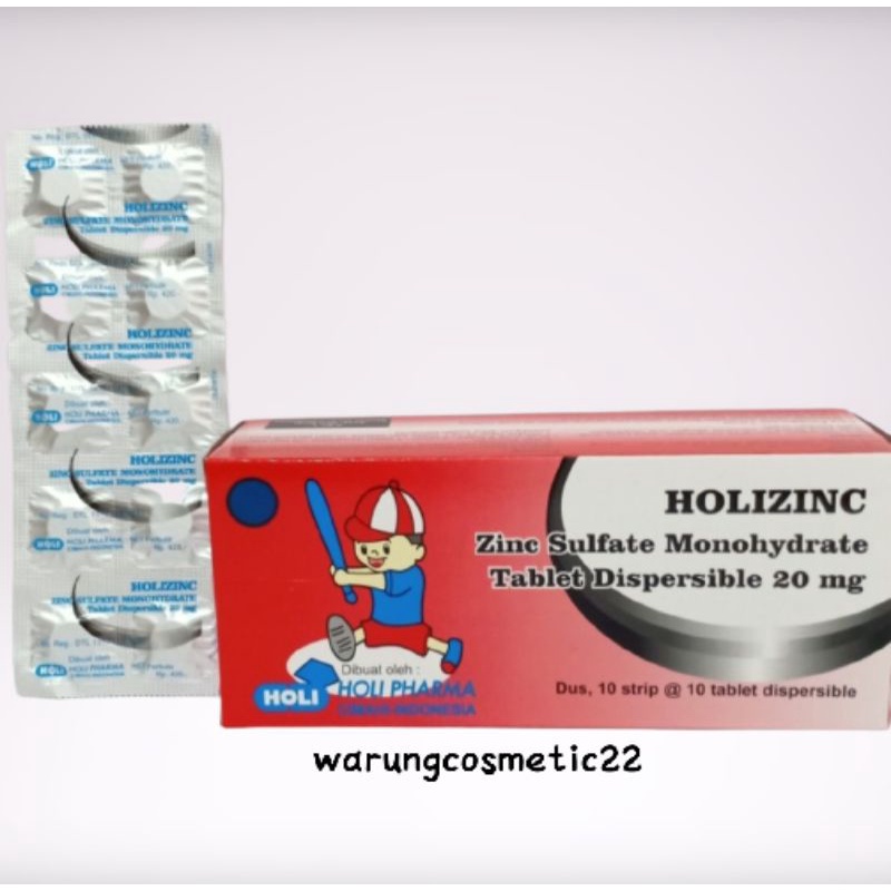 HOLIZINC Zinc Sulfate Monohydrate Tablet 20mg 1 strip isi 10 tablet