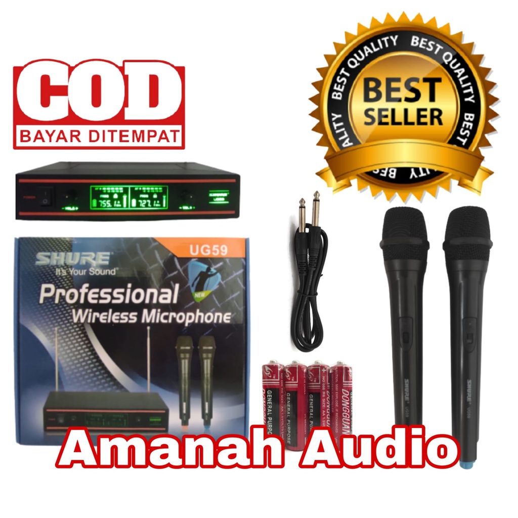 MIC WIRELESS UG59 / MIC SHURE DOUBLE WIRELESS UG 59 / MIC UG-59