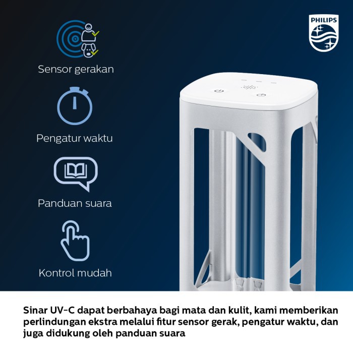 PHILIPS UVC Disinfection Desk Lamp 24W - mampu melawan virus Covid-19