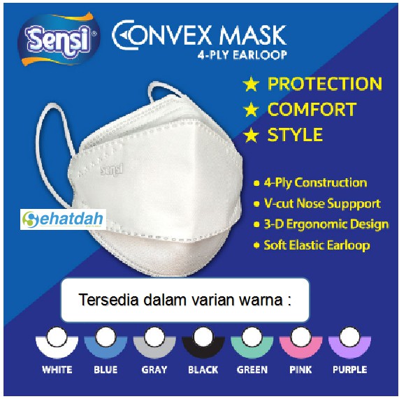 Masker Sensi Convex 4 ply (20 pcs/box)