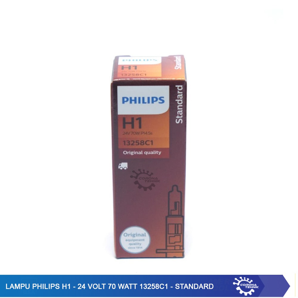 Philips  Lampu H1 - 24 Volt 70 Watt 13258C1 - Standard