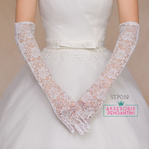 [PRODUK TERLARIS] WEDDING GLOVES SARUNG TANGAN WANITA AKSESORIS PESTA BRIDAL STP012