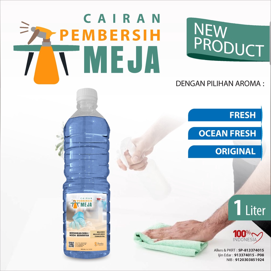 Cairan Pembersih Meja Cairan Pembersih Serbaguna 1 Liter Botol Pet Aroma Wangi