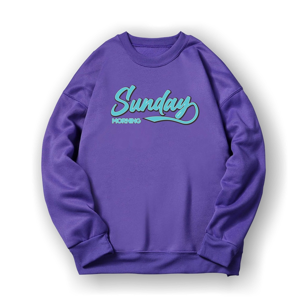 SUNDAY Basic Sweater II SUNDAY Sweater Crewneck II Sweatshirt SIZE M - XL ( Pria &amp; Wanita / Anak &amp; Dewasa )