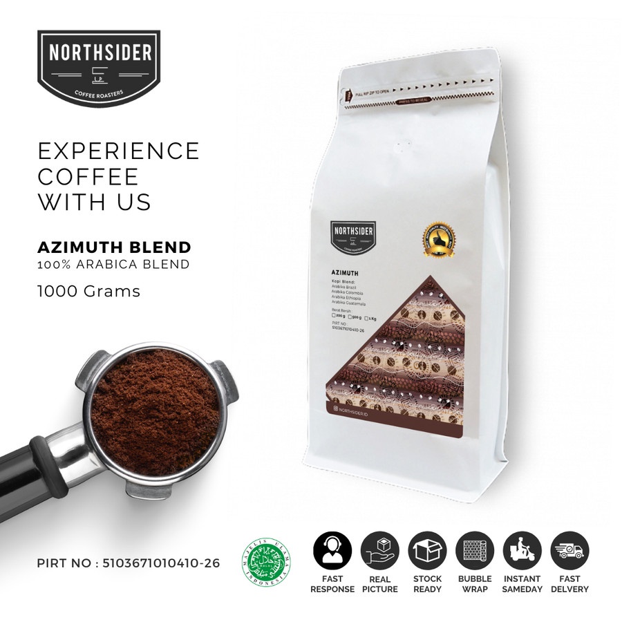 BIJI KOPI ARABIKA AZIMUTH BLEND - 1KG NORTHSIDER ESPRESSO BLEND