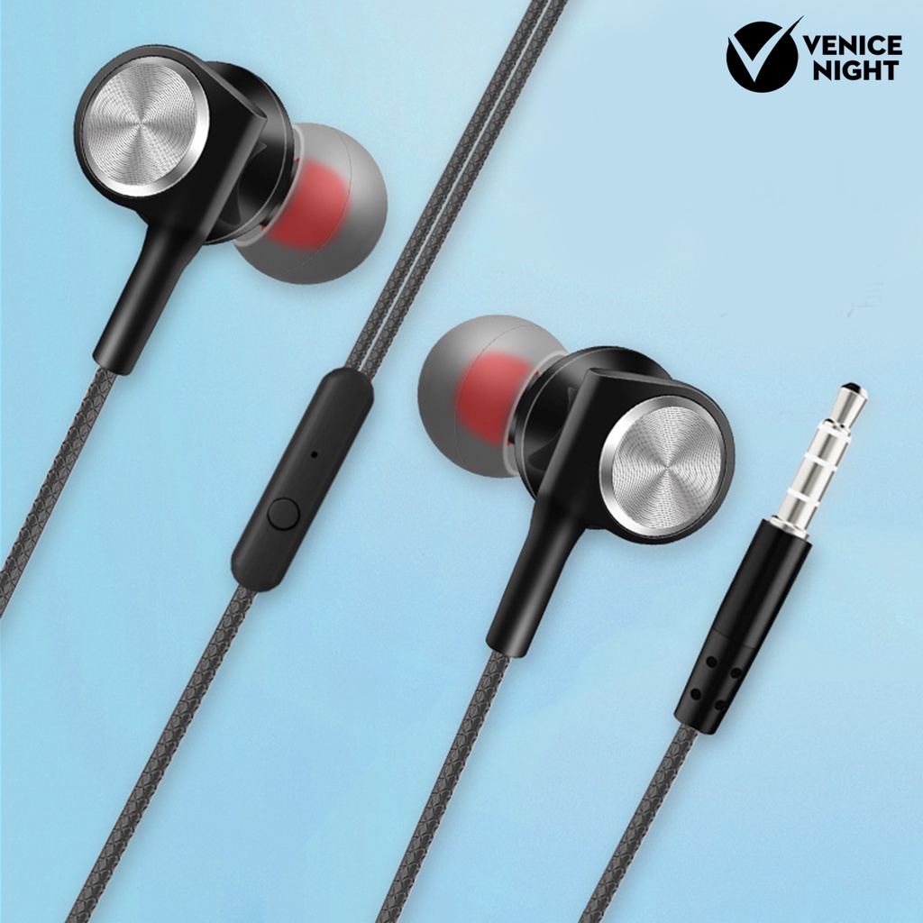 (VNEP) (Berkabel) Hy-1 Headset Earphone Gaming in-ear Bass Stereo Noise Reduction Kabel Jack 3.5mm Dengan Mic Built-in