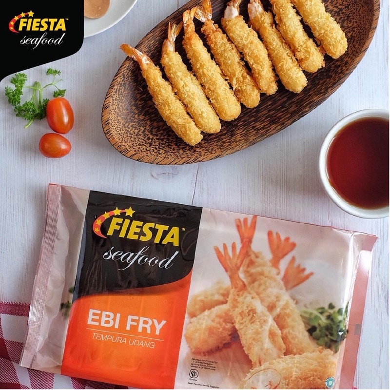 

fiesta seafood ebi fry udang vannamei lapis tepung isi 8s / 160gr / eby furai