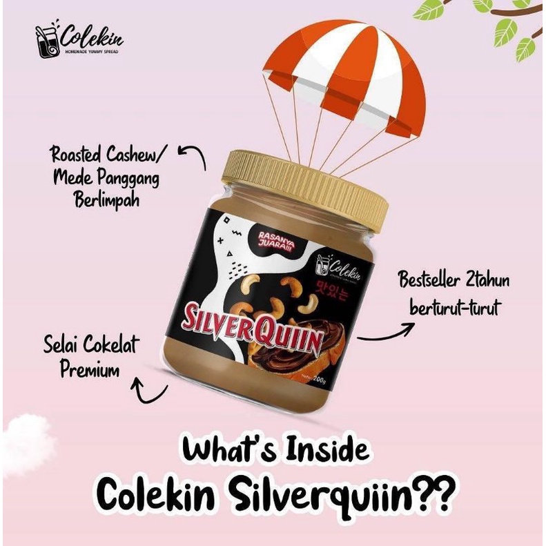 

Colekin - Selai Coklat Topping Kacang Mede ( Silverquin )