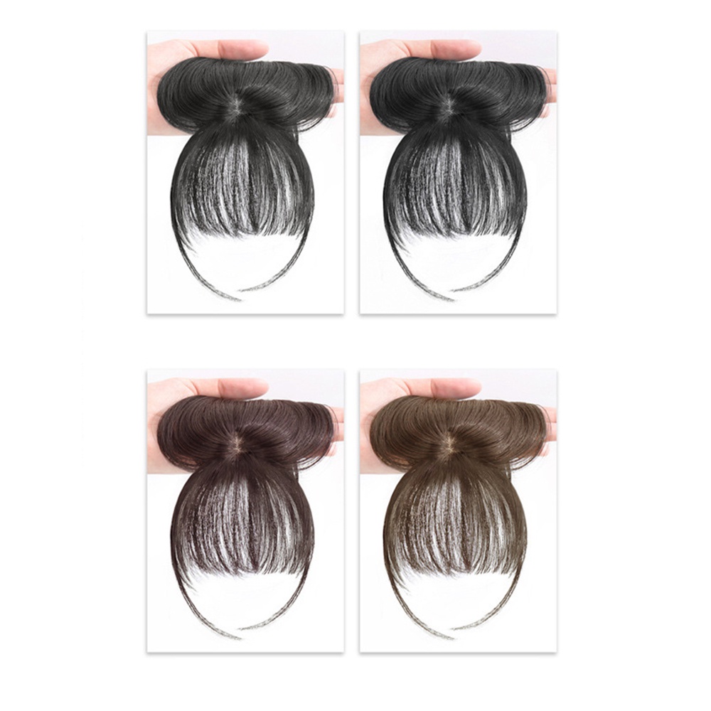 【COD Tangding】3D Women Top Hair Bangs Seamless Fake Bangs Air Bangs Clip In Synthetic Hair Extensions with Toupee Full Cover