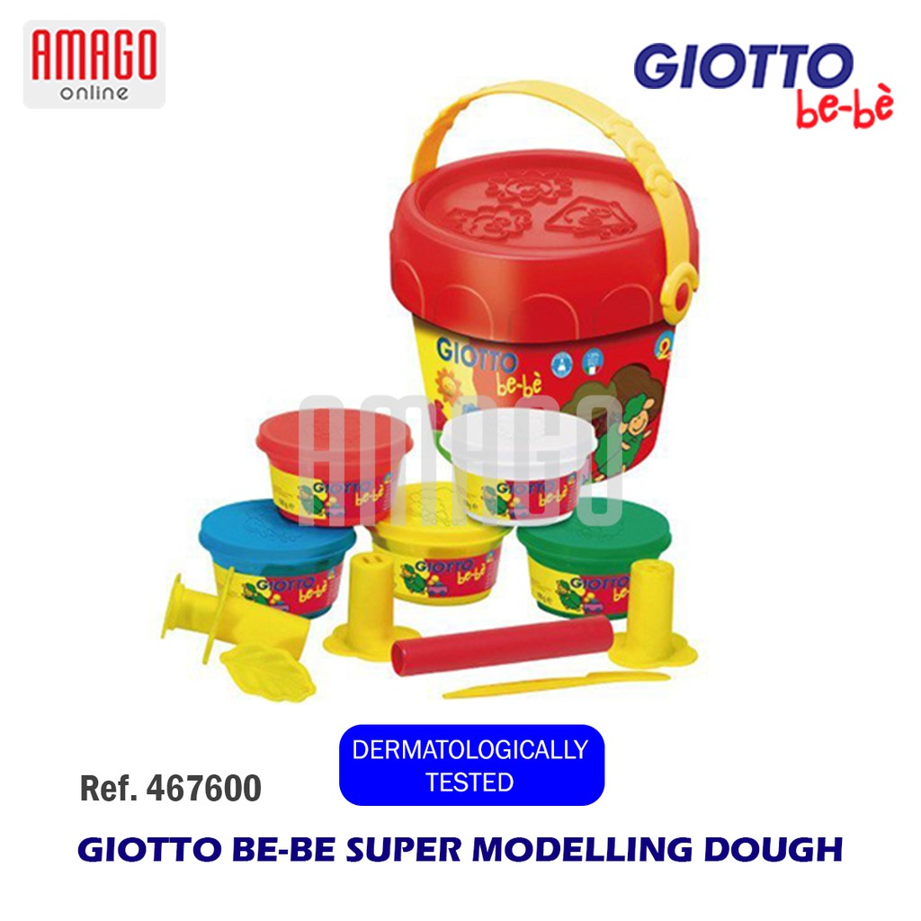 GIOTTO BE-BE SUPER MODELLING DOUGH BUCKET (5 X 100 GR + ACC) - 467600