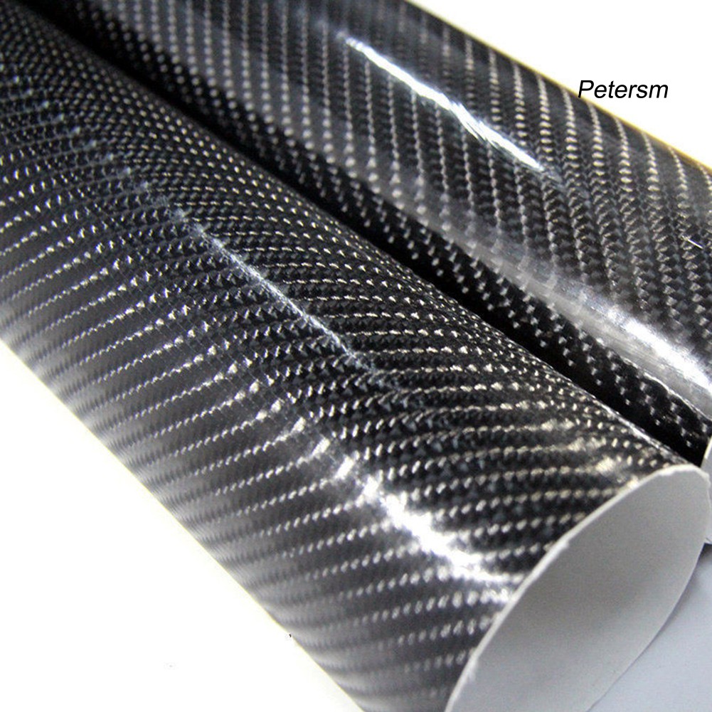 YE*5D Ultra Shiny Glossy Black Carbon Fiber PVC Waterproof Car Wrap Sticker Decal