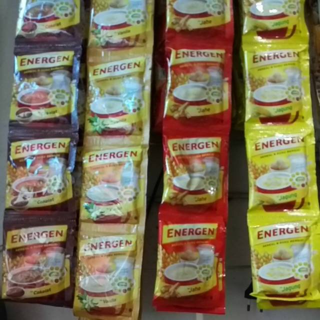 

Energen sereal rasa coklat,vanila,jahe dan jagung isi 10pcs harga 11.500