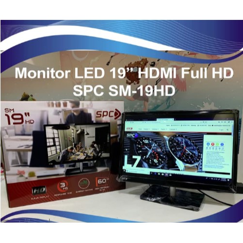 MONITOR LED SPC SM-19HD 19 Inch VGA HDMI Garansi Resmi