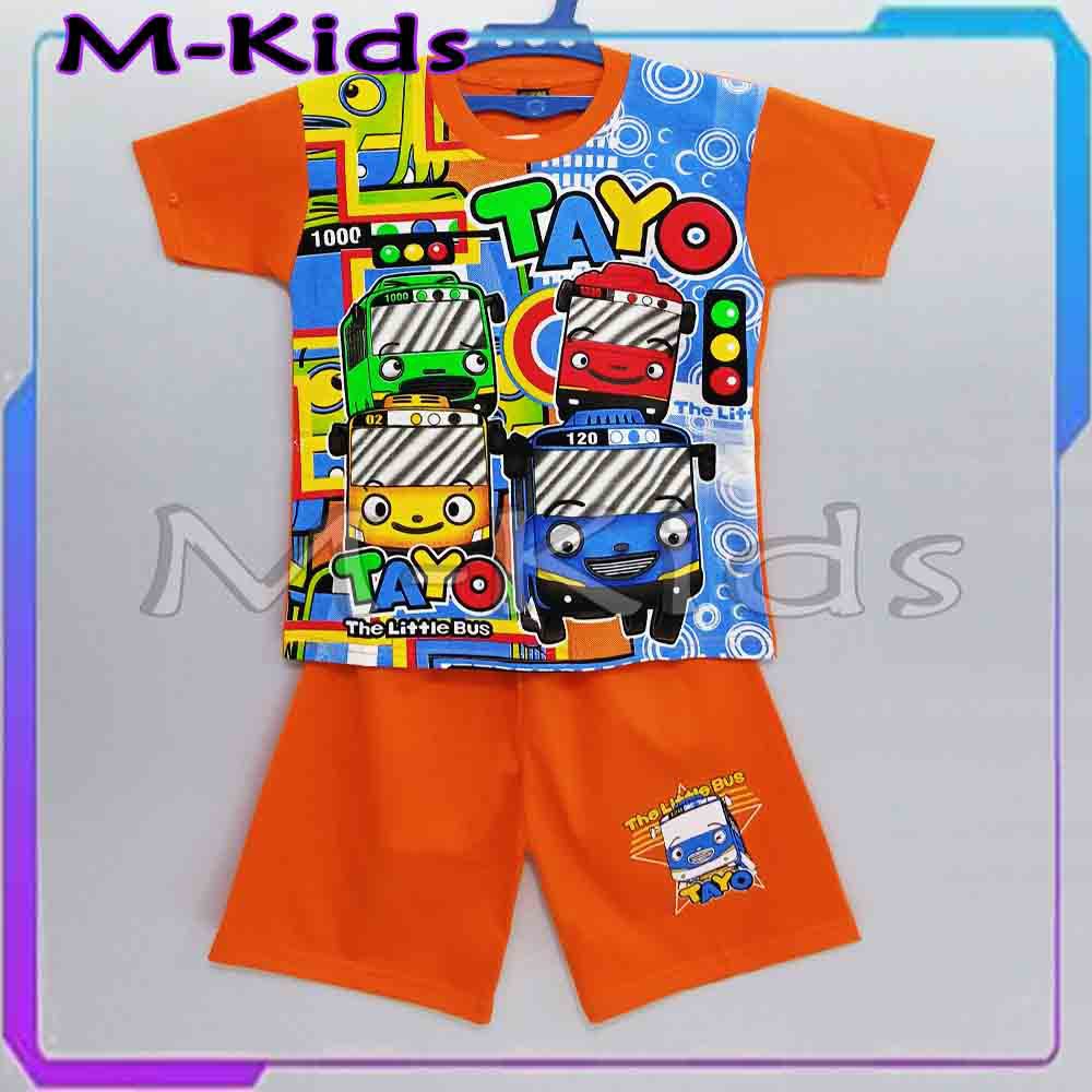 MKids88 - Baju Setelan KAOS Anak Gambar T4YO / Mobil CAR