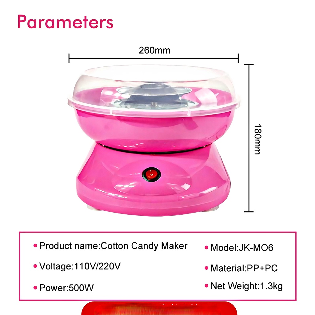 PROMO (BISA COD) Mesin Gulali Mini Electric Cotton Candy Floss Maker Alat Pembuat Permen Gula Kapas