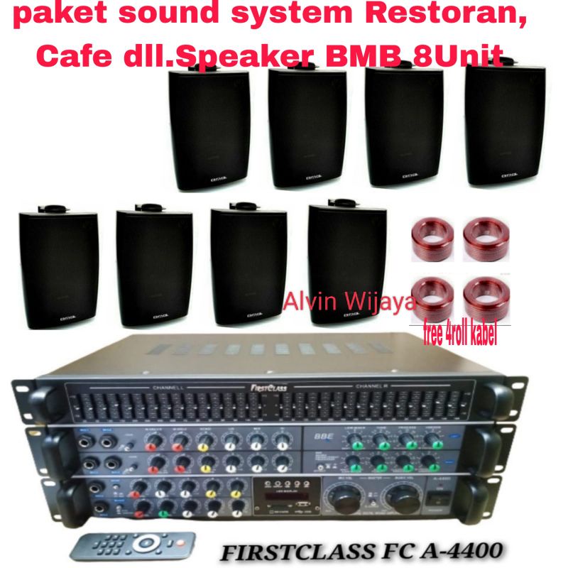 paket Sound System Cafe,Restoran Speaker BMB 8Unit