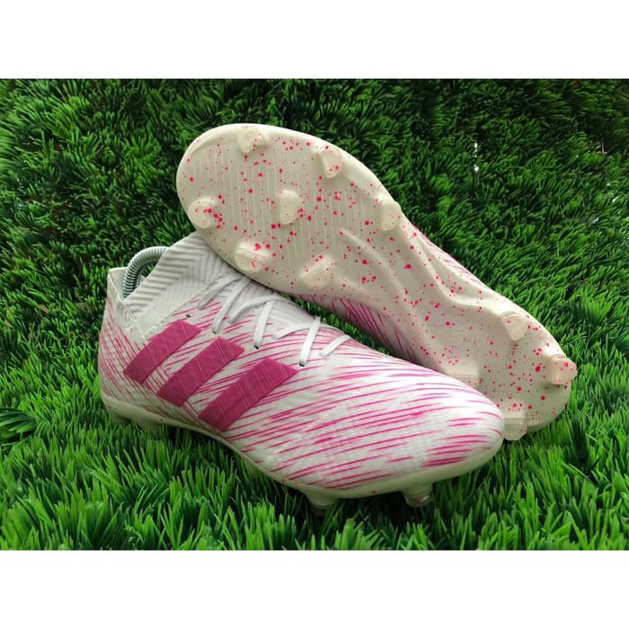 Soccer Adidas Nemeziz 18.1 FG - White Shock Pink