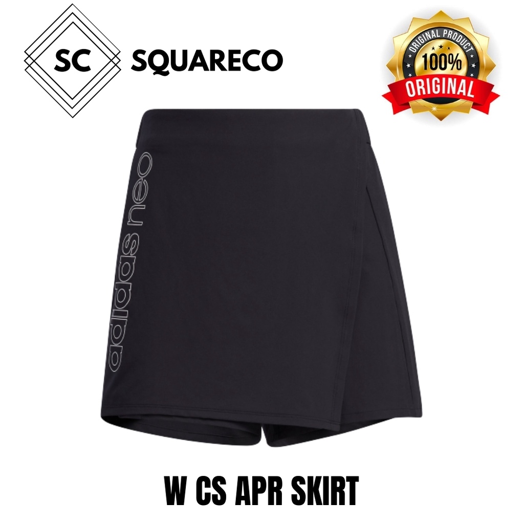 MINI DRESS WANITA ADIDAS ORIGINAL W CS APR SKIRT HITAM ORI WOMEN GP5444