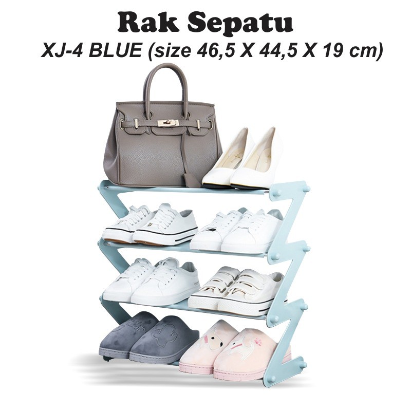 Rak Sepatu 4 Susun Shoe Rack Sandal Holder Mudah Bongkar Pasang Rak Buku K.R.88