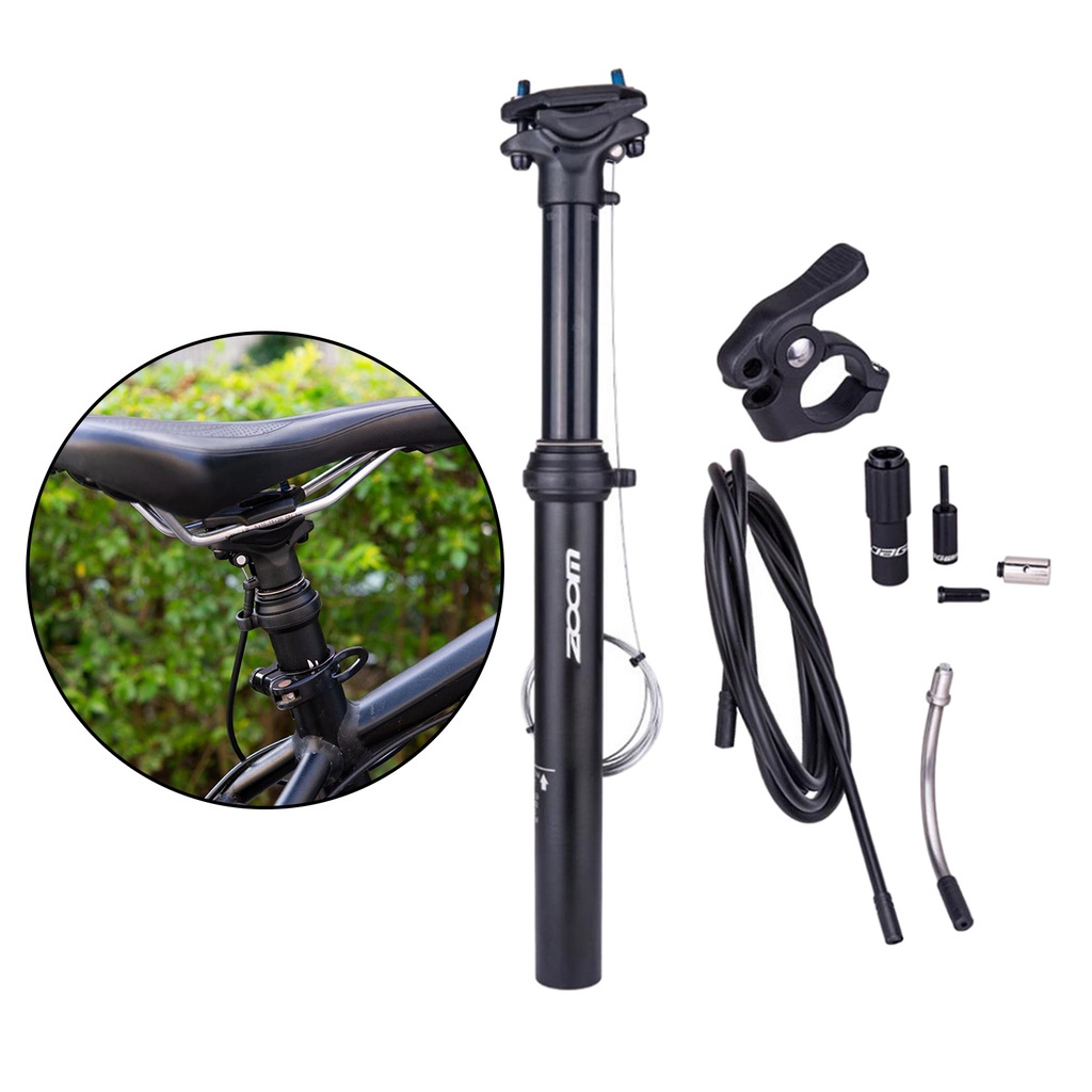 Lightweight Bike Dropper Seatpost Lever Seat Post Remote Controller W/ Cable 