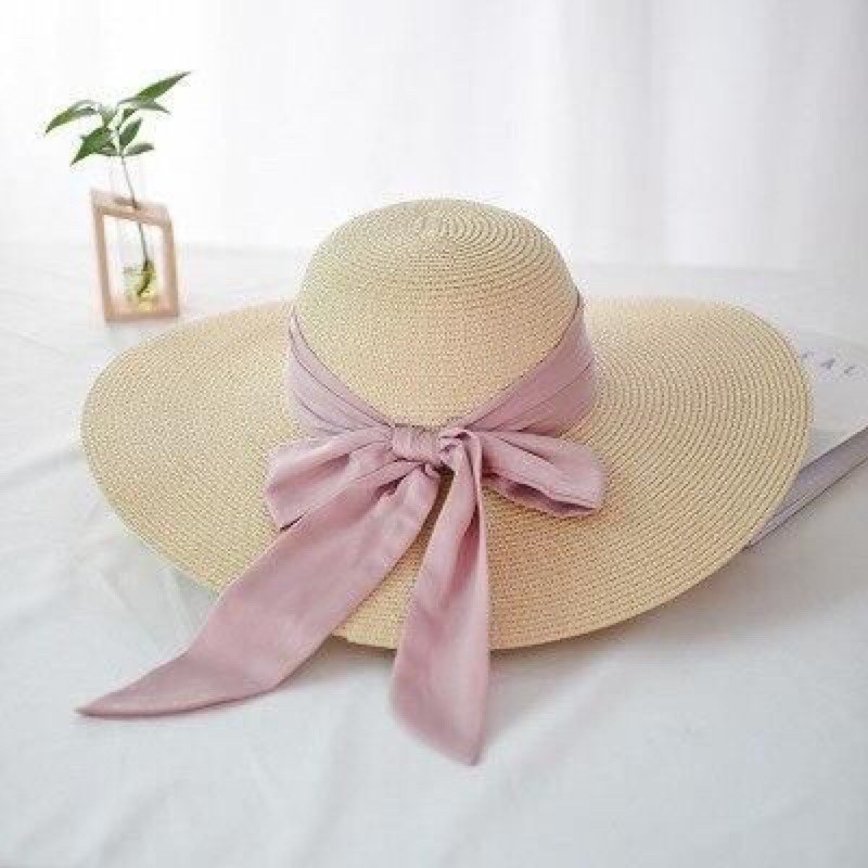 

TROPICAUNIQUE | Diary Bow Hat Topi Pantai Lebar