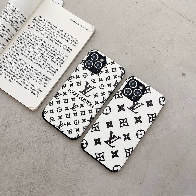 Fashion Black LV Soft Case iP iPhone 6 6S 7 8 + Plus X XR SE 2020 XS Max 11 12 Mini Pro Max