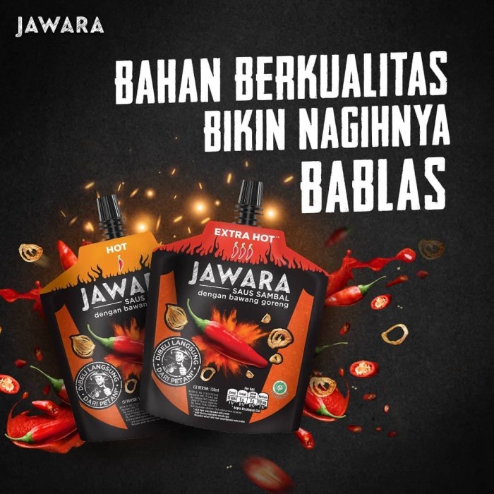 

ds001vv Jawara Saus Sambal Bawang Goreng Extra Hot Pouch 120Ml Multi Pack Fsfs201