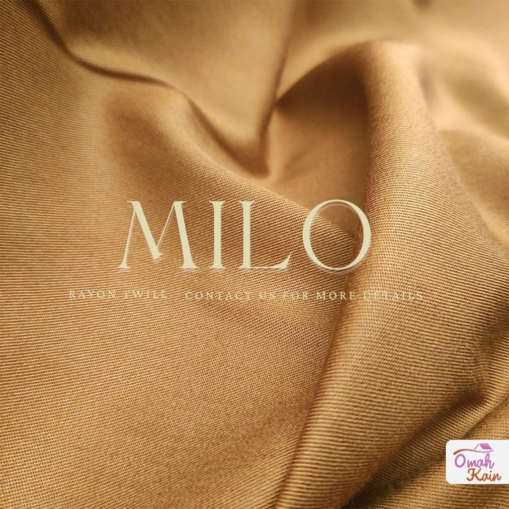 KAIN RAYON TWILL VISCOSE (100% rayon, jatuh, adem, tebal, lembut dan tidak berbulu) #omah kain-Milo