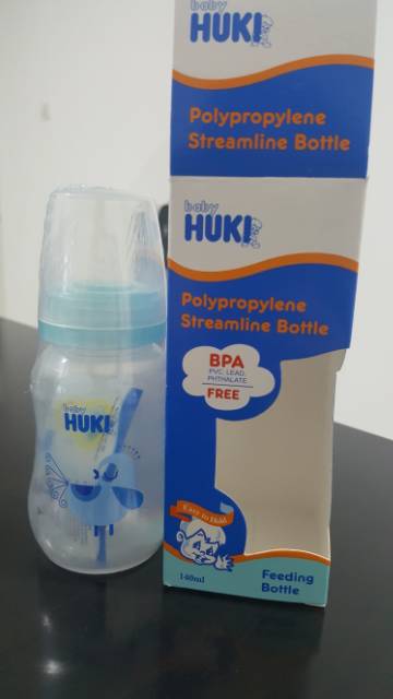 Botol susu bayi Huki PP streamline 140 ml dot ortho gepeng bpa free #228