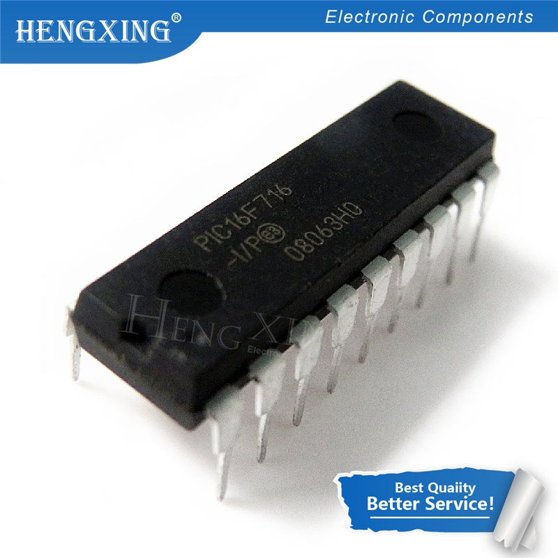 10pcs Ic PIC16F716-I / P PIC16F716 16f716 DIP-18