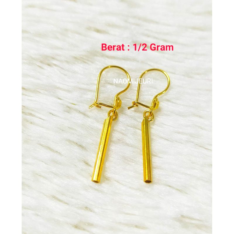 ANTING GANTUNG PANJANG EMAS MUDA SETENGAH GRAM