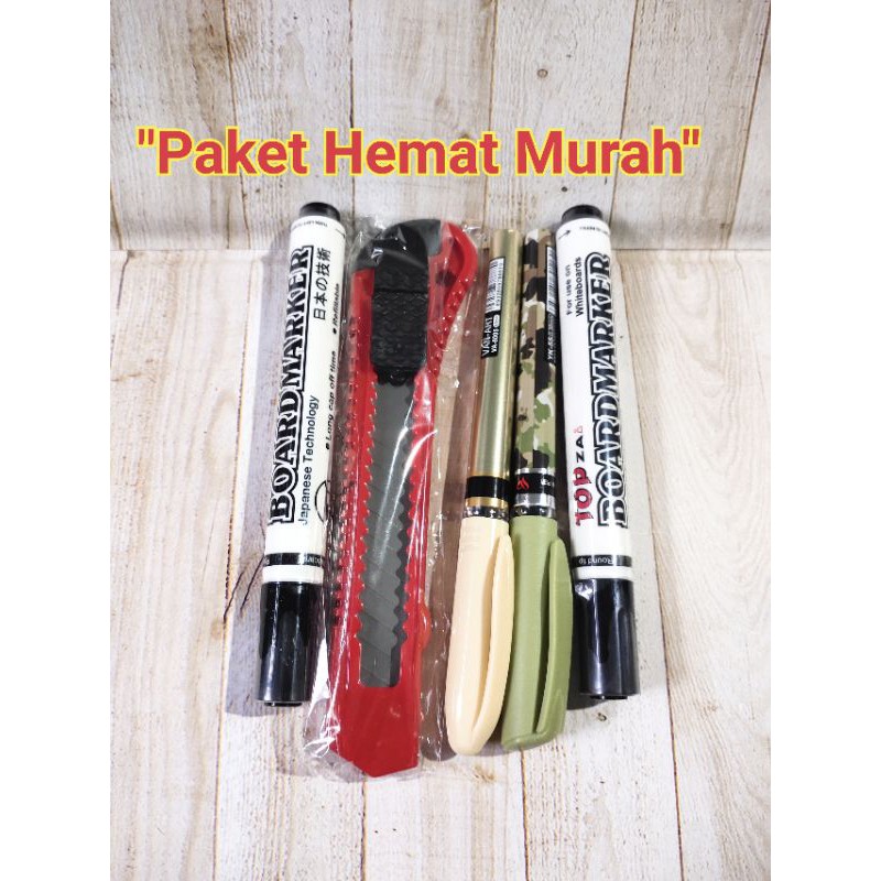 

Paket Murah Meriah Spidol Cutter Bolpen