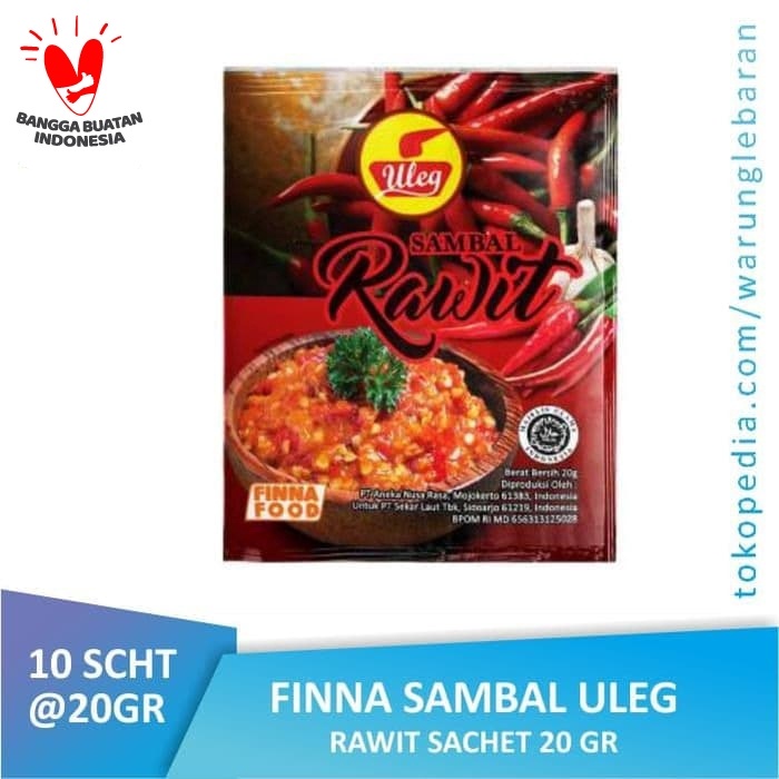 

uuttudd Pack Finna Sambal Uleg Rawit Sachet (10 X 20Gr) Fsfs201