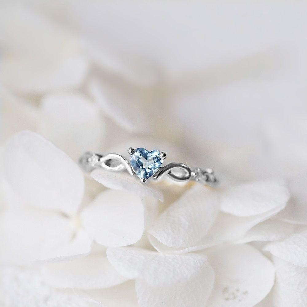 Lily Heart Ring Pacar Lucu Romantis Simple