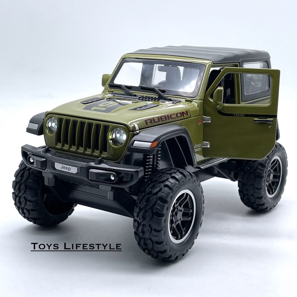 Mobil MiniAuto Diecast Jeep Wrangler Open Top Hard Top Off Road 1:20