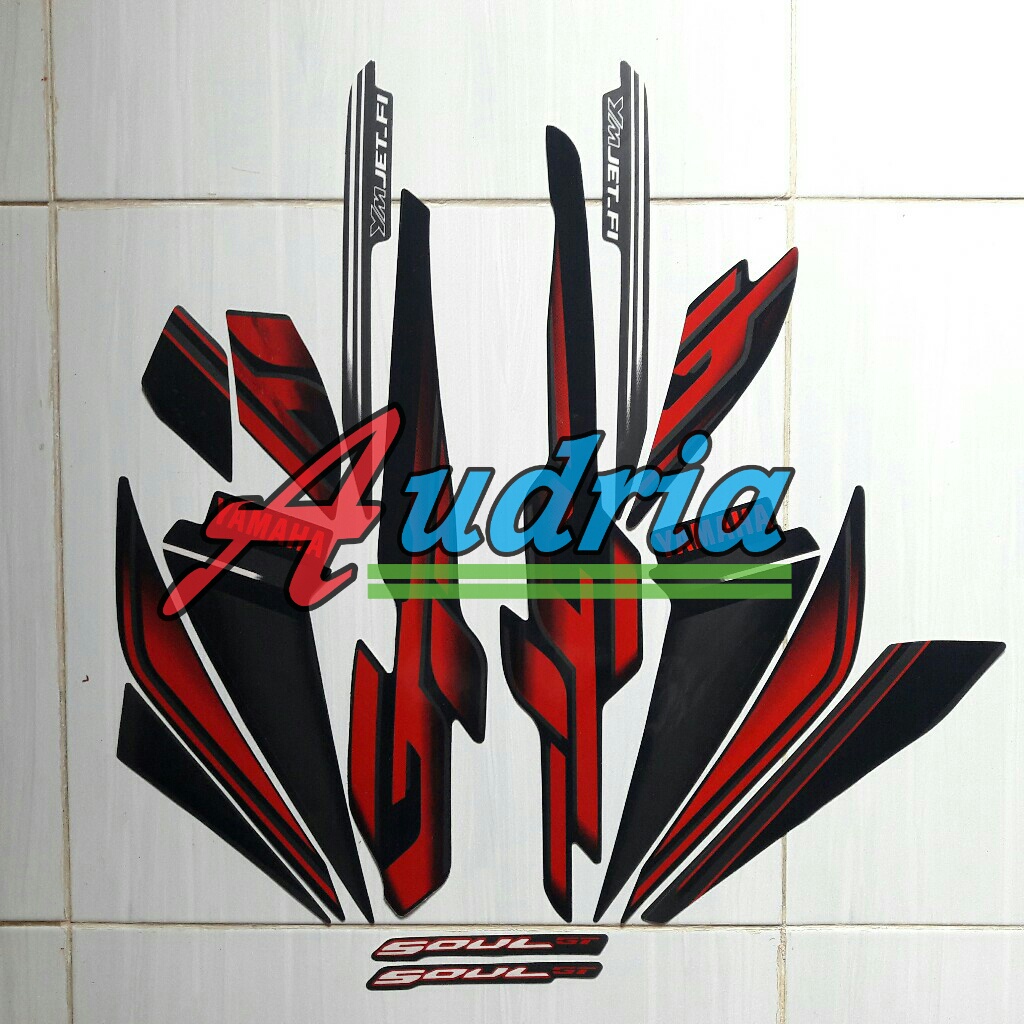 Stiker Striping Motor Yamaha Mio Soul GT 2012 Hitam
