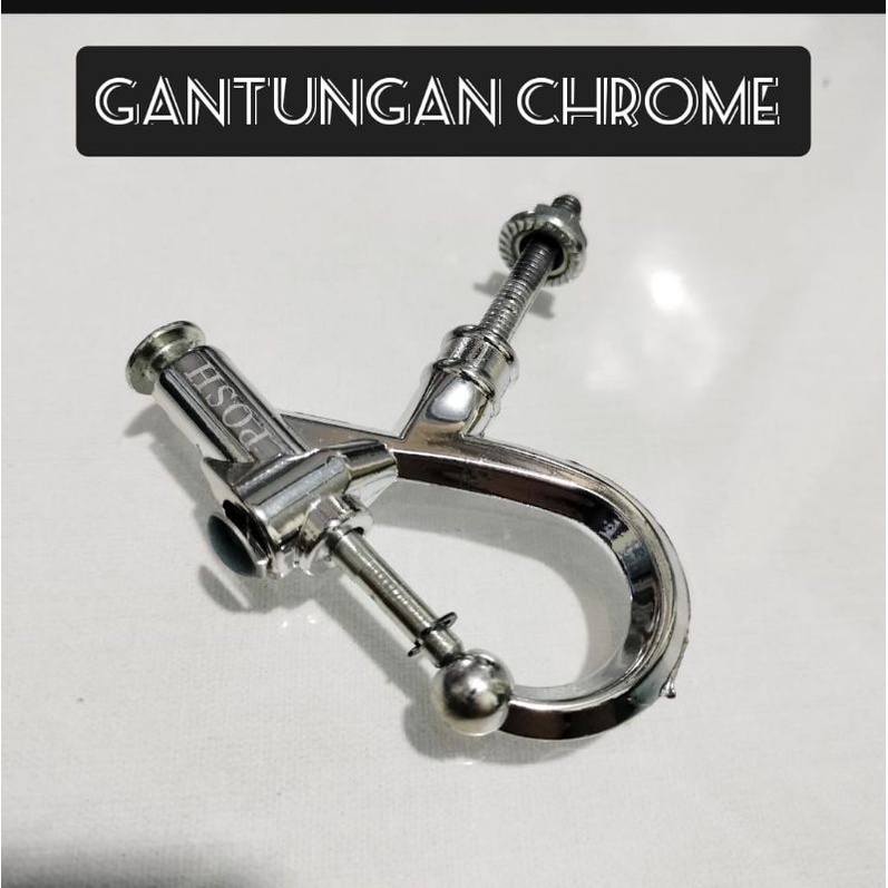 Kait Gantungan Barang Untuk Bagasi Motor Nekel model klik model tombol Chrome