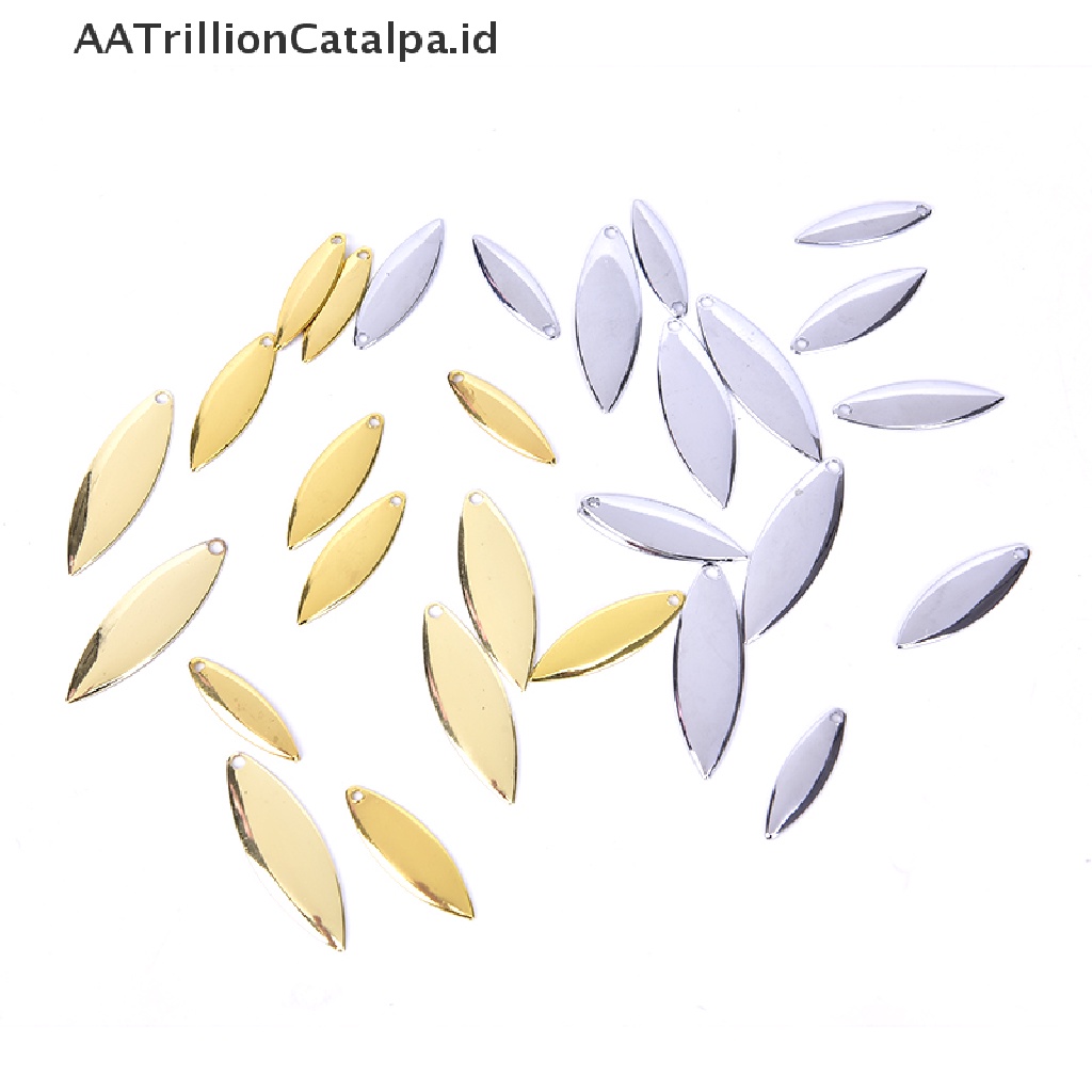 Aatrillioncatalpa 50pcs Umpan Pancing Spinner Blade DIY