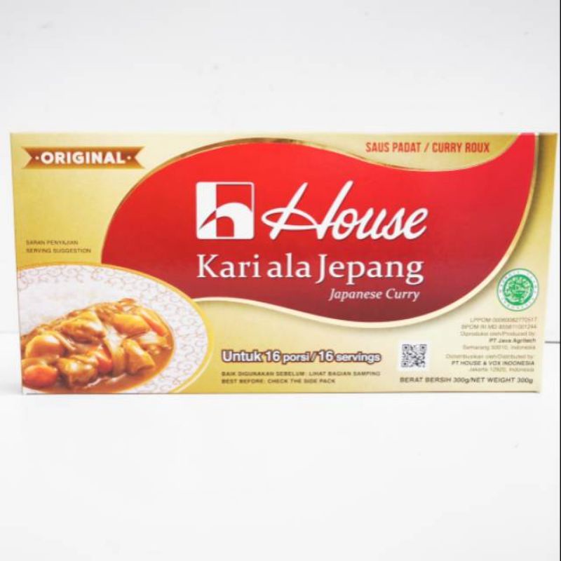

House Kari Ala Jepang 300 Gram Halal Bumbu curry jepang Original Pack