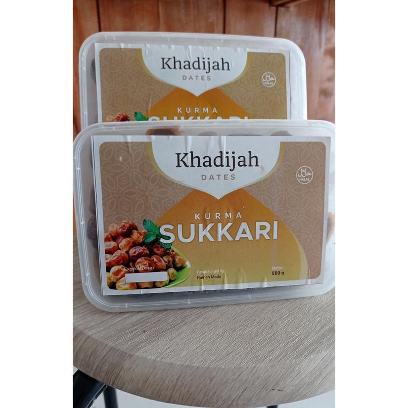 

Buah Sehat Kurma Khadijah Dates Sukari Ember Kualitas Premium 500gr