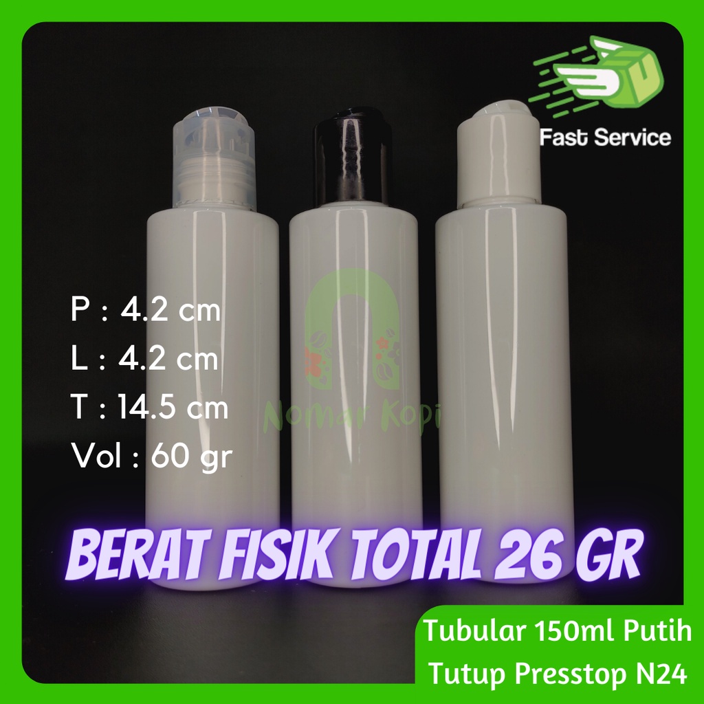 Botol 150ML Tabular Clear Presstop