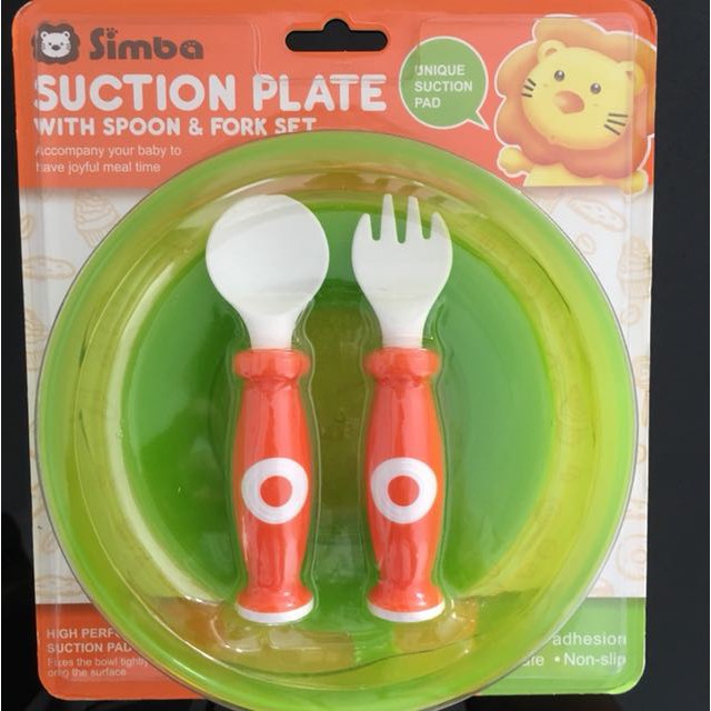 SIMBA Suction Plate With Spoon & Fork Set