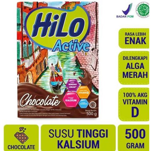 

[[BISA COD]] HiLo Active Chocolate 500gr - Susu Tinggi Kalsium Rendah Lemak TERBAIK Kode 514