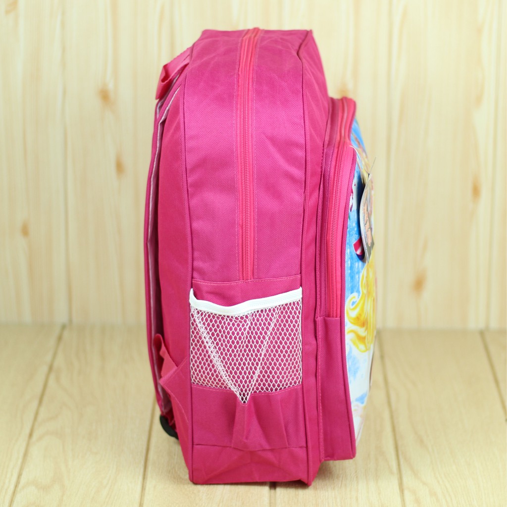 Tas Gendong Cewek Motif Barbie Pink Timbul Ransel Anak Perempuan Sekolah TK PAUD SD Keren Trendy