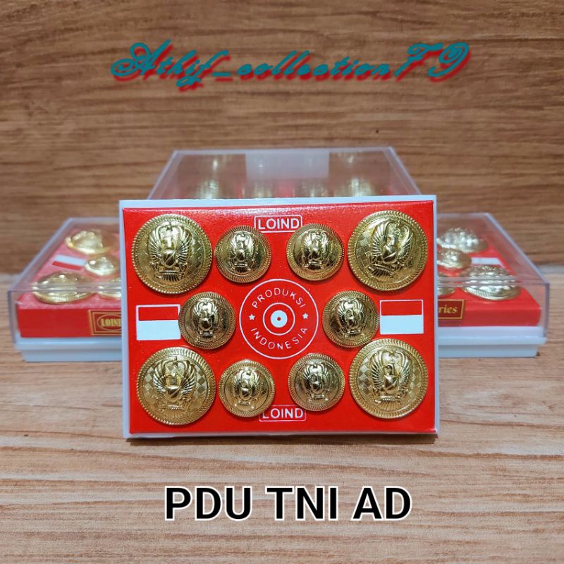 Kancing PDU TNI AD LOIND Kancing PDU LOIND TNI AD Satu Set