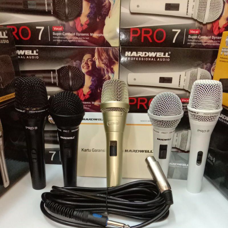 Microphone hardwell Pro7 hardwell Pro8 hardwell Pro9 hardwell c1 condensor original garansi resmi free busa mic